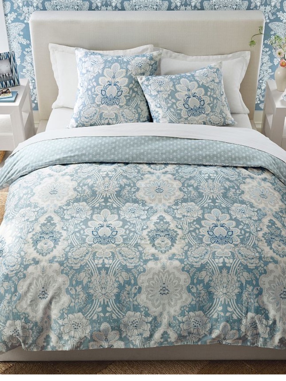 Pottery Barn KRAVET ARBORETUM PETITE FLORAL Reversible Duvet Cover, Full/Queen